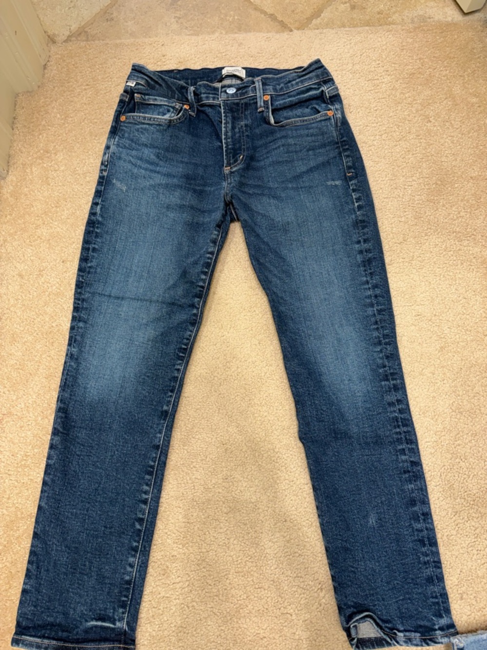 Citizens Of Humanity Dark Blue Straight-Leg Jeans